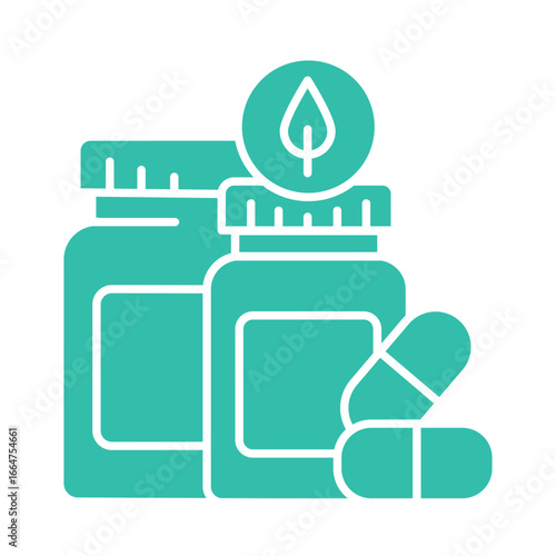 supplements stack color flat icon for digital and print projects.