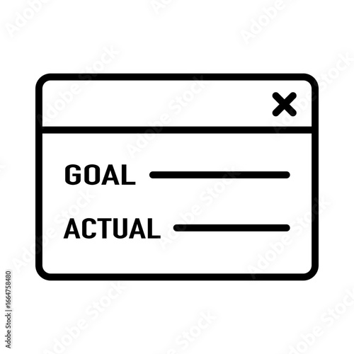 Goal and actual input interface icon