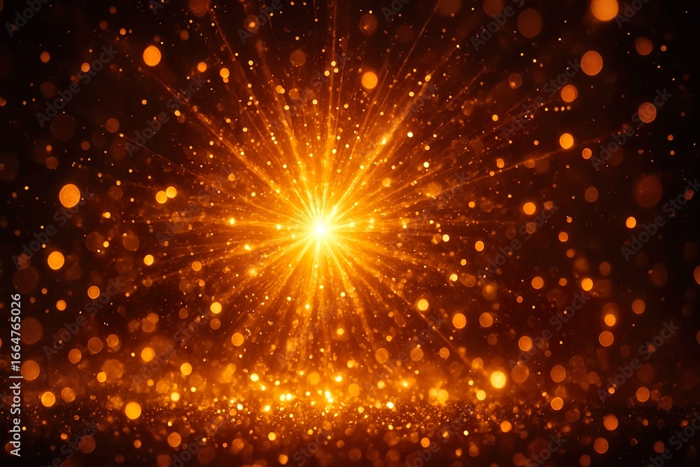 Fototapeta premium Luxury Golden Glitter Shiny Light Abstract Background