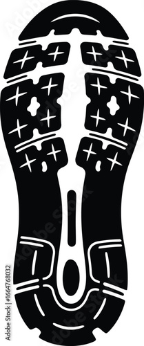 Running shoe sole tread pattern close up isolated vector