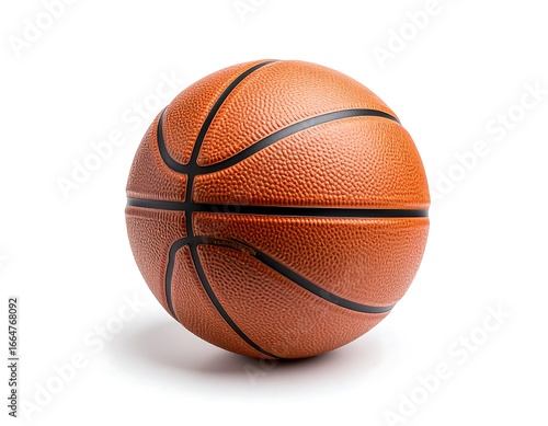 Wallpaper Mural Close-up of an Orange Basketball on White Background. Torontodigital.ca