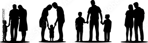 "Family Love Silhouette Art"