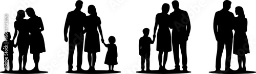 "Family Love Silhouette Art"