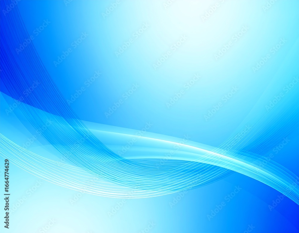Fototapeta premium Abstract blue waves background (1)