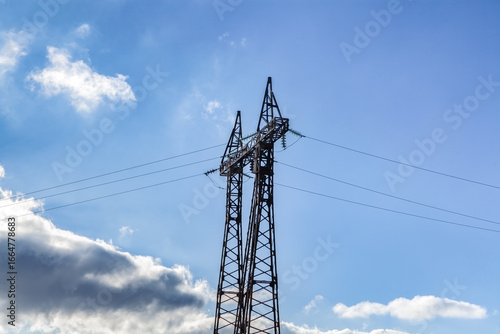 Wallpaper Mural high voltage transmission power lines. Torontodigital.ca