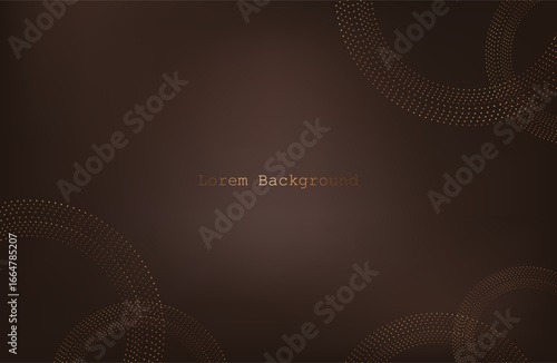 Premium background design with mocha mousse line pattern (texture) in luxury pastel color. Abstract horizontal vector template for business banner.dark brown background with golden brown circles. 