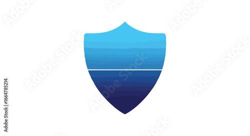 Gradient blue shield emblem for security and protection concepts or brand identity design, featuring a segmented color gradient and a subtle line Free Download Gradient blue shield emblem for security and protection concepts or brand identity design, featuring a segmented color gradient and a subtle line - GFXLoad
