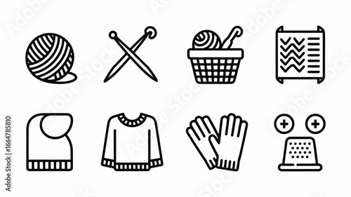 set of sewing tools and accessories