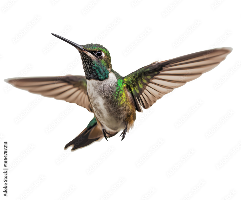 Fototapeta premium Beautiful Hummingbird isolated on transparent background