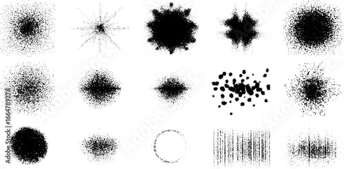 Abstract star designs with stipple and dotwork techniques for creative projects