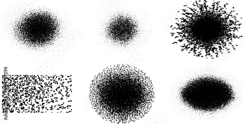 Abstract stippling dotwork designs with spray paint effects for artistic projects