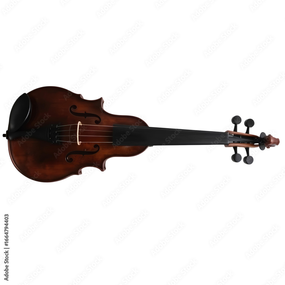 Obraz premium Photo of violin isolated on transparent background