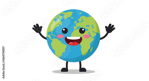 A cute kawaii avocado character wearing blue headphones and dancing happily to music. A fun and cheerful fruit mascot illustration on a white background