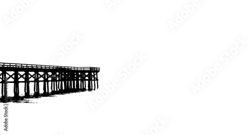 dramatic silhouette of a pier highresolution transparent background image perfect for design projects