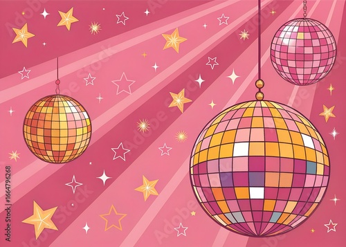 christmas background with disco ball