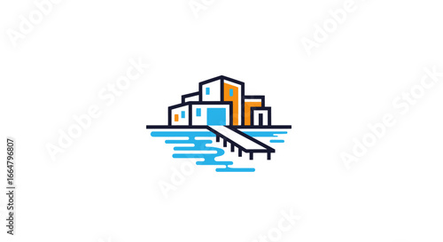 download this stunning transparent png of an isolated lakeside village illustration perfect for website design app icons and marketing materials