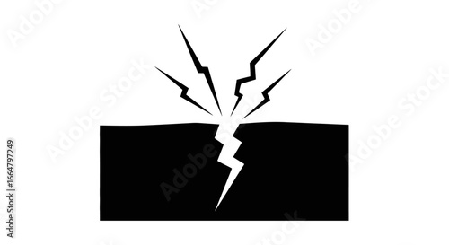 highresolution transparent background icon crack fault line earthquake symbol perfect for website app or presentation design