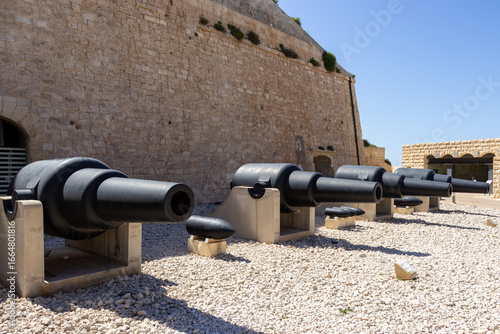 Canons in the Fort St Elmo in Valletta