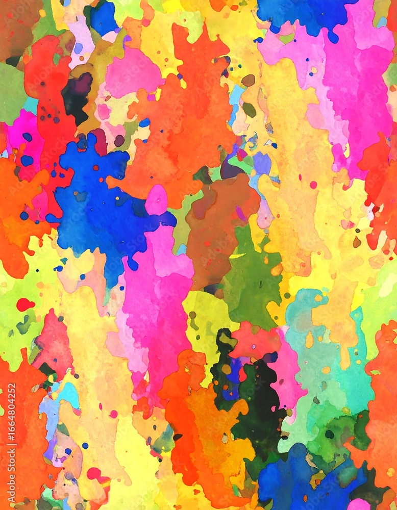 Fototapeta premium Abstract colorful splattered paint