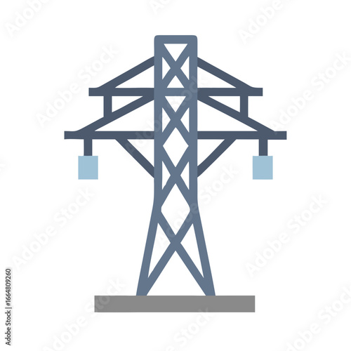 Pylon icon, Pylon vector icon, pylon icon on isolated, electricity pole, electricity transmission line.