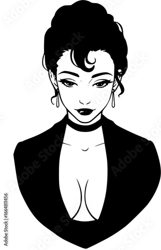 sketch of a naked woman	
