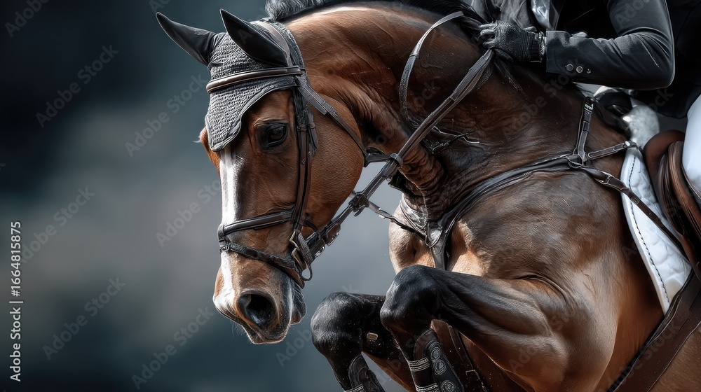 Obraz premium Horse jump action