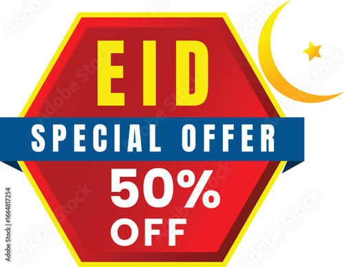Eid Special Offer Banner: An eye-catching banner that boldly announces an Eid special offer, showcasing a significant discount on products or services.