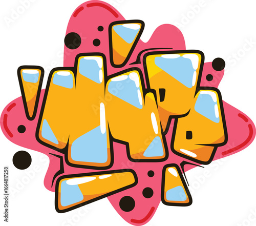  hype word graffiti text sticker illustration	