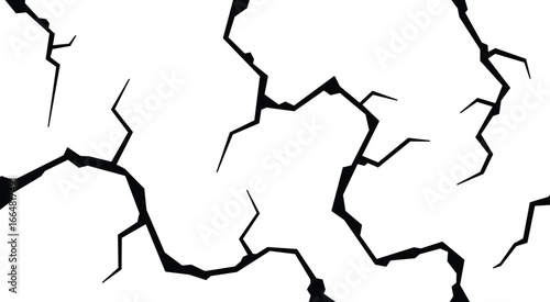 wall cracks, broken grounds , damage surface crack illustration