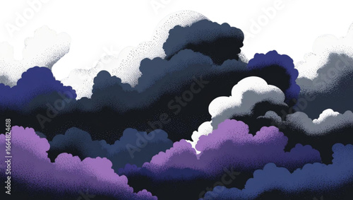 Stormy Night Sky with Dramatic Clouds