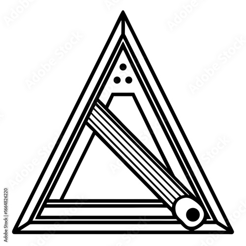 Minimalist Triangle Bell – Musical Art Vector