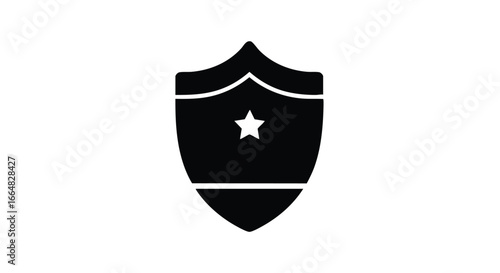 Protective emblem with star, a sign of defense and honor representing safeguarding and security, reflecting bravery and assurance displayed on a