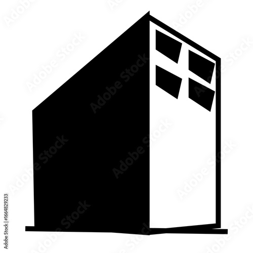 vector illustration of a modern apartment symbolizing cityscape and architecture.