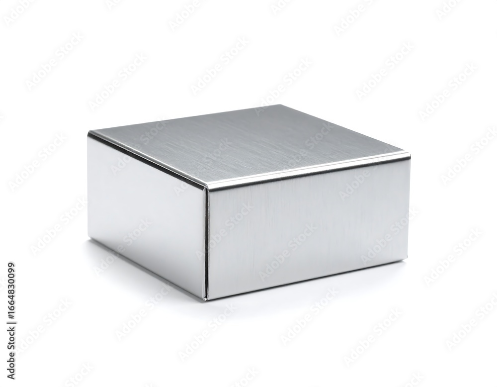 Fototapeta premium Polished, square, metal box