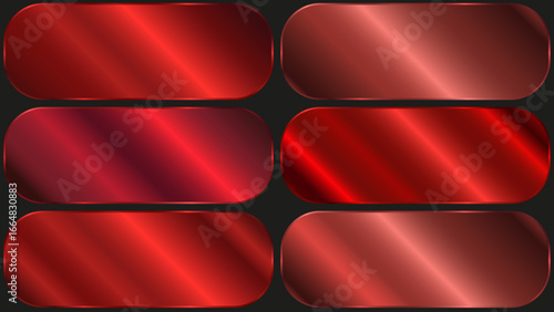 Red metallic radial gradient. Red leaf surface texture effect. Vector illustration.