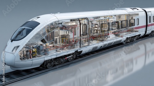 High-speed train, cutaway view