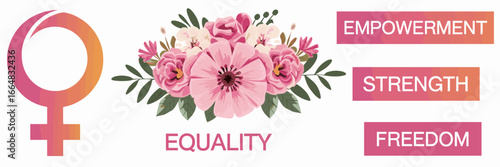International Women’s Day elements – Ideal for feminist branding, equality campaigns, or celebration graphics