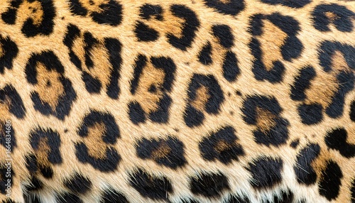 A close-up view of a leopard's unique and striking fur pattern