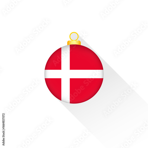 Free Download Denmark National Flag Christmas Decoration. - GFXLoad
