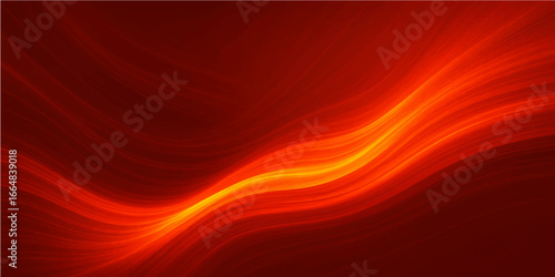 Abstract red background with flowing waves and textured design