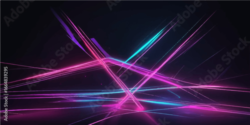 Abstract colourful background with glowing lines and futuristic blue design
