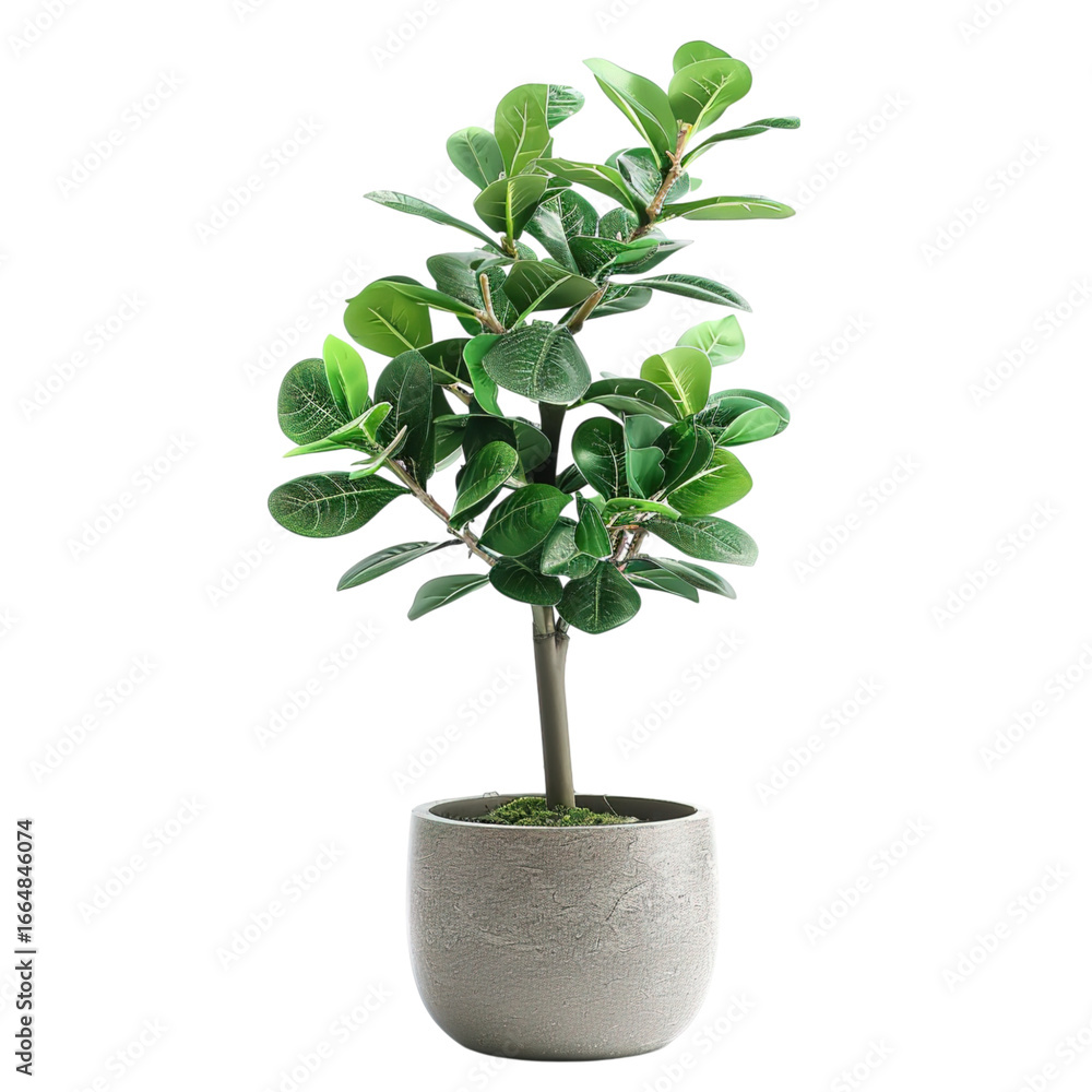 Fototapeta premium green plant potted in flower pot cutout office decoration