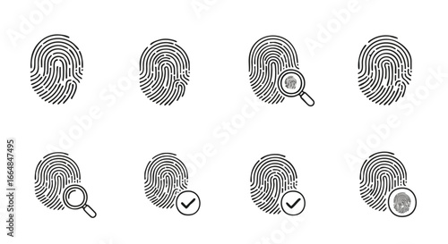 Abstract fingerprint identification and analysis of unique biometric patterns for security authentication systems