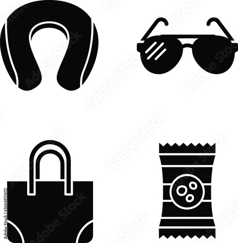 Travel essentials arranged neatly representing vacation preparation and leisure on a clean surface, evoking a sense of anticipation and relaxation.