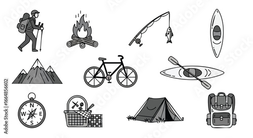 adventure essentials including camping gear hiking equipment and outdoor activities for explorers in nature