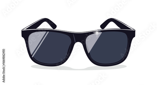 Stylish Classic Black Sunglasses with Reflective Lenses and Modern Frame Design for Fashion and Sun Protection