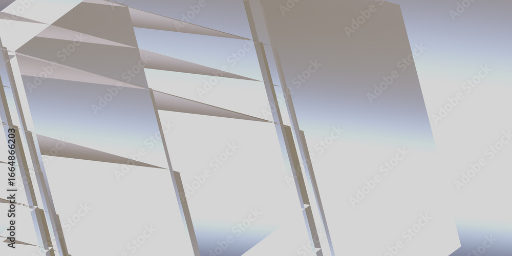 Obraz premium Abstract pattern of geometric forms. 3d render. 