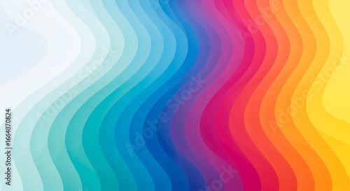 Colorful Wavy Lines Abstract Background