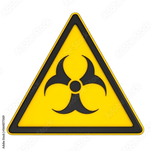 Yellow and Black Biohazard Symbol
