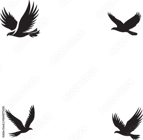Flying Bird Silhouette Vector Set

Black Bird Silhouettes in Flight Collection

Crow and Raven Flying Silhouette Clipart